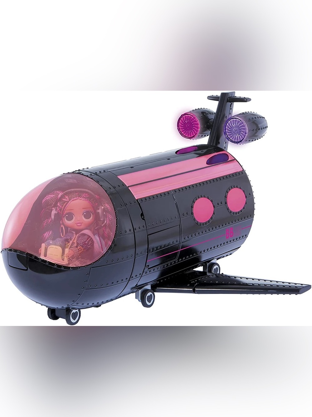 L.O.L. Surprise! Black & Hot Pink Doll Jet Playset